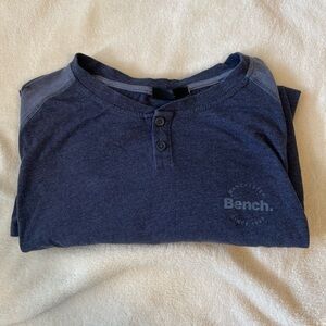 Bench Men's Dark Blue Long Sleeve Henley